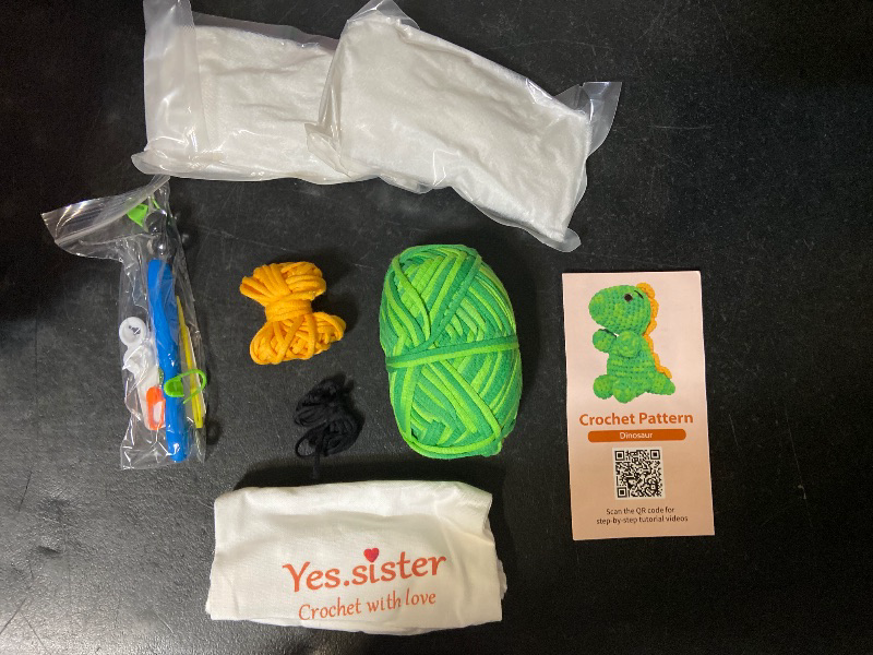 Photo 1 of DIY Yes.Sister Amigurumi Crochet Kit: Cute Dinosaur Pattern