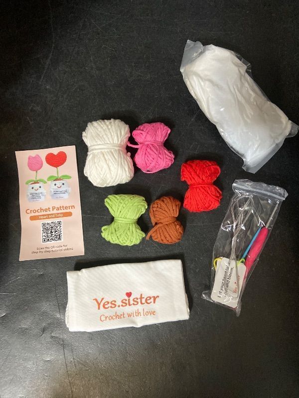 Photo 1 of DIY Yes.Sister Amigurumi Crochet Kit: Emotional Support Crochet Flowers Pattern