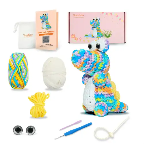 Photo 1 of DIY Yes.Sister Amigurumi Crochet Kit: Colorful Crocodile