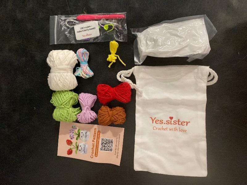 Photo 1 of DIY Yes.Sister Amigurumi Crochet Kit: Emotional Support Forget Me Not Flowers