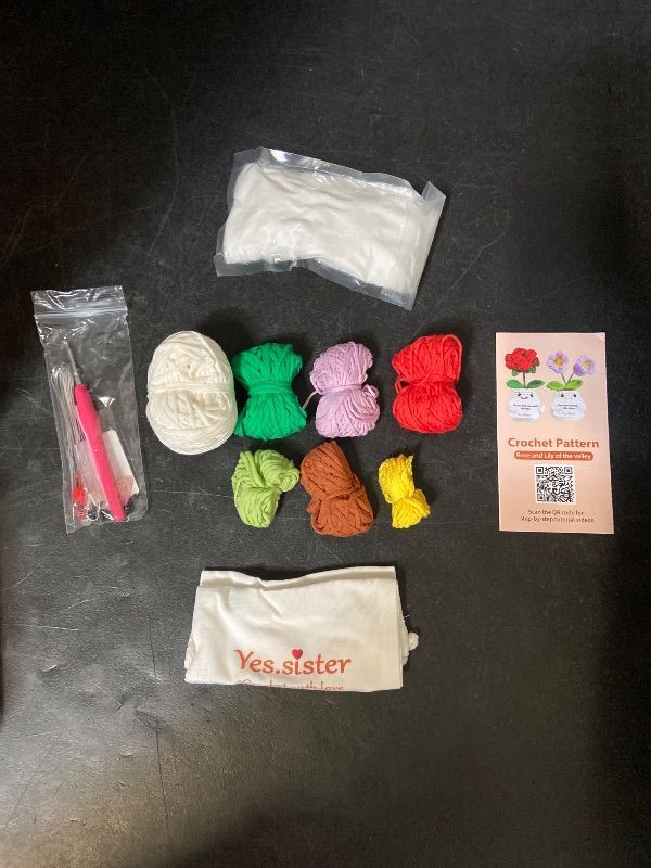Photo 1 of DIY Yes.Sister Amigurumi Crochet Kit: Emotional Support Crochet Flowers Pattern