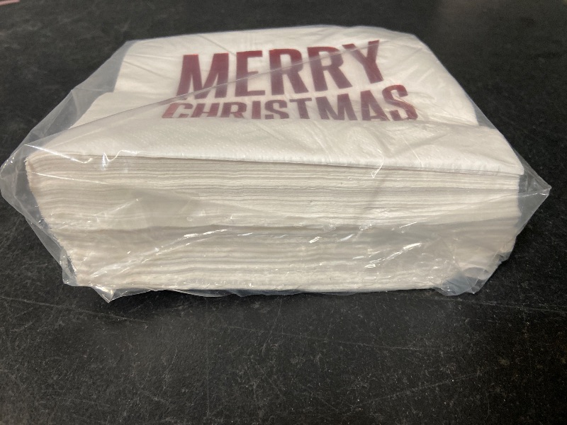 Photo 1 of 100 pk Christmas Napkins- Red 