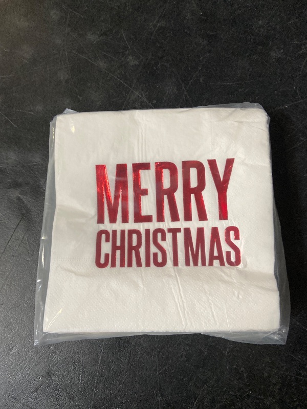 Photo 1 of 100 pk Christmas Napkins- Red 