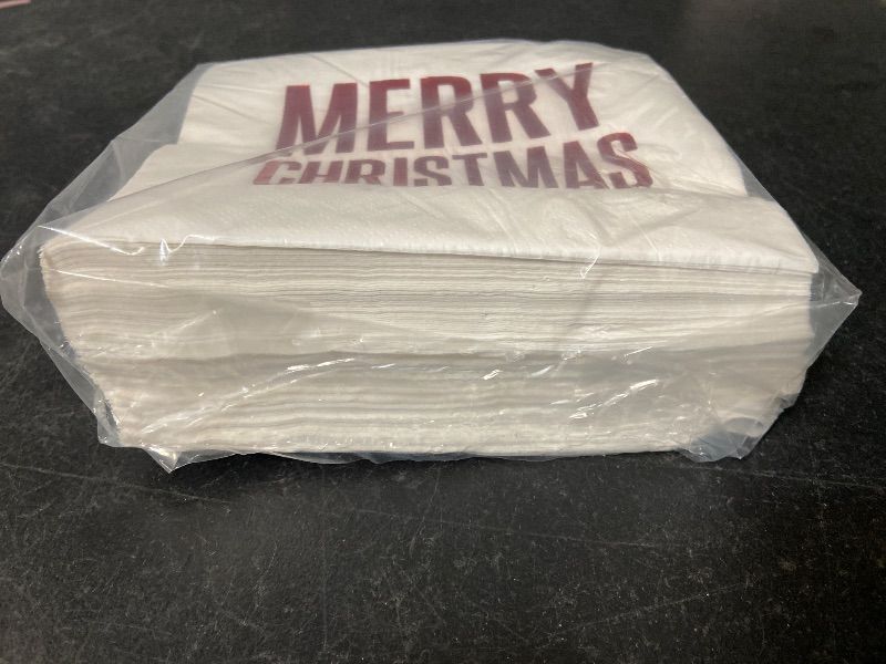 Photo 1 of 100 pk Christmas Napkins- Red 