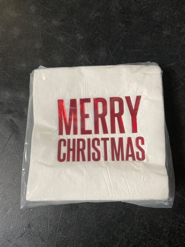 Photo 1 of 100 pk Christmas Napkins- Red 