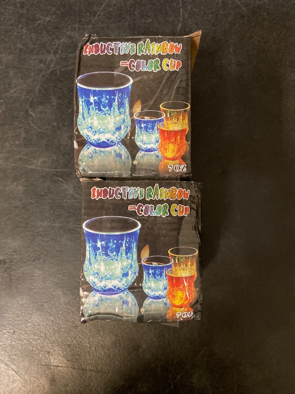Photo 1 of 2 Packs Flash Light Up Cups Liquid Activated Multicolor LED Glasses Fun Light Up Drinking Shot Glasses,Glowing Wine Glasses Led Flashing Cups,Favors Adults Shot Cups for Party,Bar,Disco
