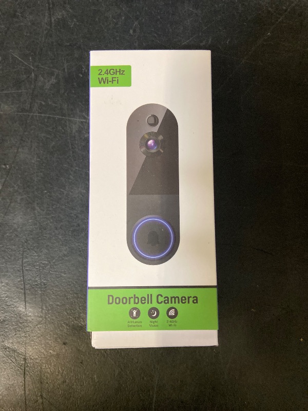 Photo 1 of 1080p Wireless Video Doorbell Camera, Smart Outdoor Surveillance Cam, Live View, Cloud Storage, AI Human Detection, Instant Alerts, Night Vision, Two Way Audio, 2.4G WiFi Only
