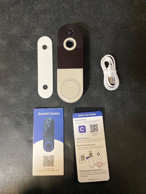 Photo 1 of 1080p Wireless Video Doorbell Camera, Smart Outdoor Surveillance Cam, Live View, Cloud Storage, AI Human Detection, Instant Alerts, Night Vision, Two Way Audio, 2.4G WiFi Only
