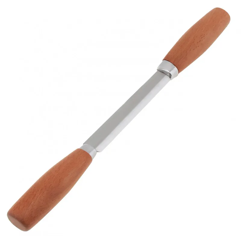 Photo 1 of 1Pc Beech Wooden Handle Woodwork Hand Plane Wood Carving Curved Draw Shave Debarking Hand Tool for Polished Logs Wood Debarking
