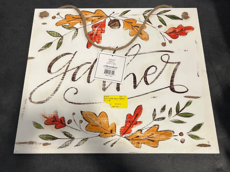 Photo 1 of 17" X 15" Gather Wall Sign