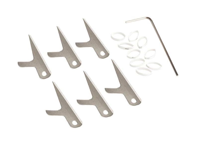 Photo 1 of (Pack of 6) Broadhead Replacement Blades by Swhacker, 2-Blade 125 Grain 2 Cut

