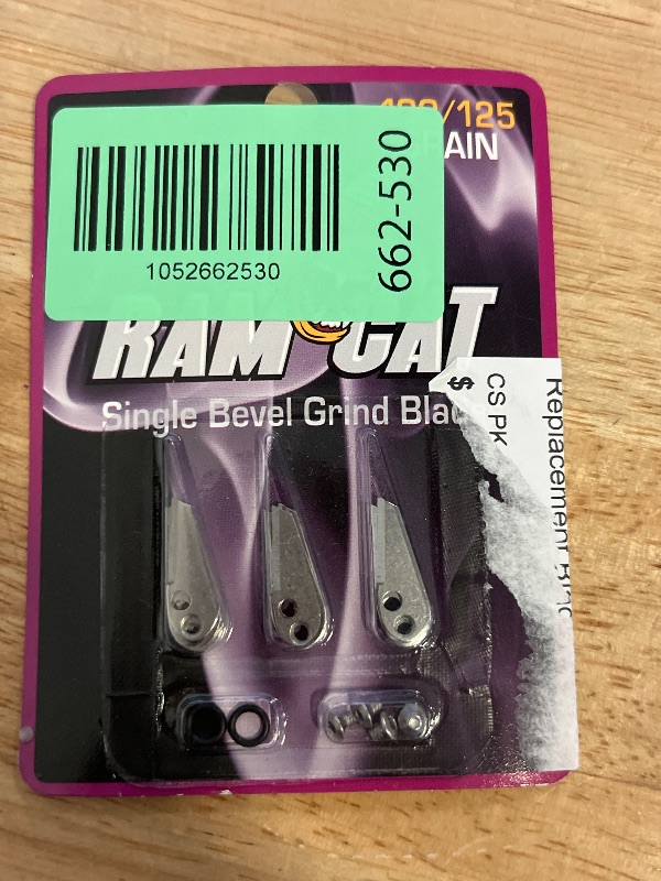 View 2 of RamCat Single Bevel Grind Replacement Blades -9 Pack