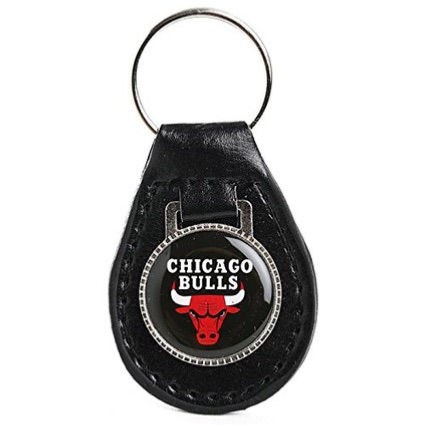 Photo 1 of Chicago Bulls NBA Leather Fob Key Chain Ring 