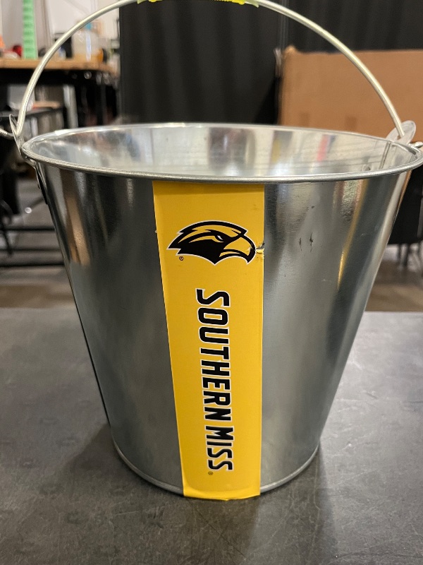Photo 1 of Galvanized Steel Southern Miss Beer Bucket with University Mascot