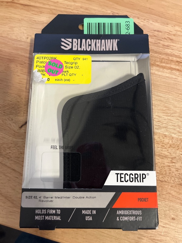 Photo 1 of BLACKHAWK! TecGrip .380 Auto Pocket Size 2 Ambidextrous Holster - Black - Black 2

