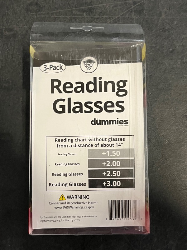 Photo 1 of 3 Pack Reading Glasses for Dummies +1.50 
