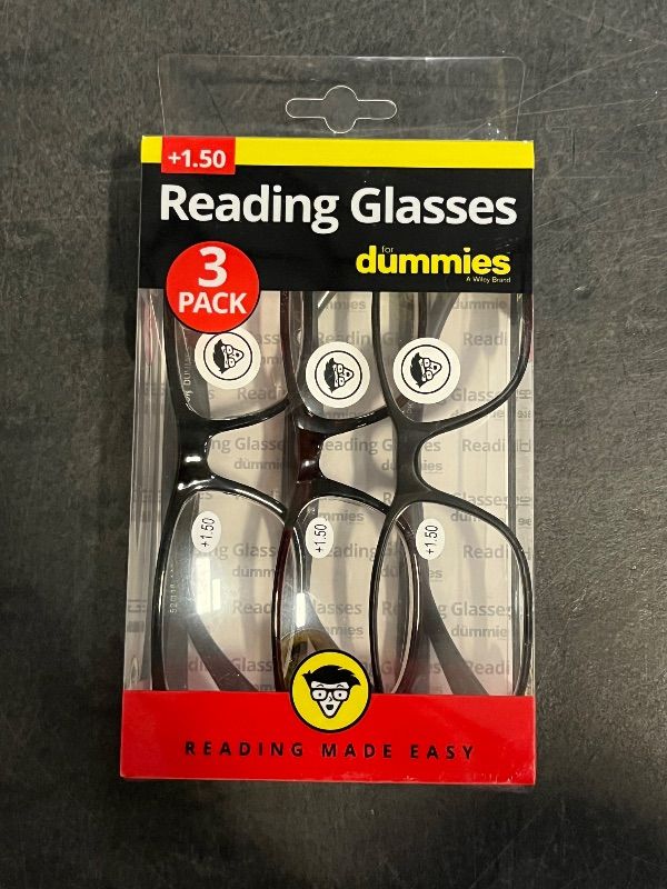 Photo 1 of 3 Pack Reading Glasses for Dummies +1.50
