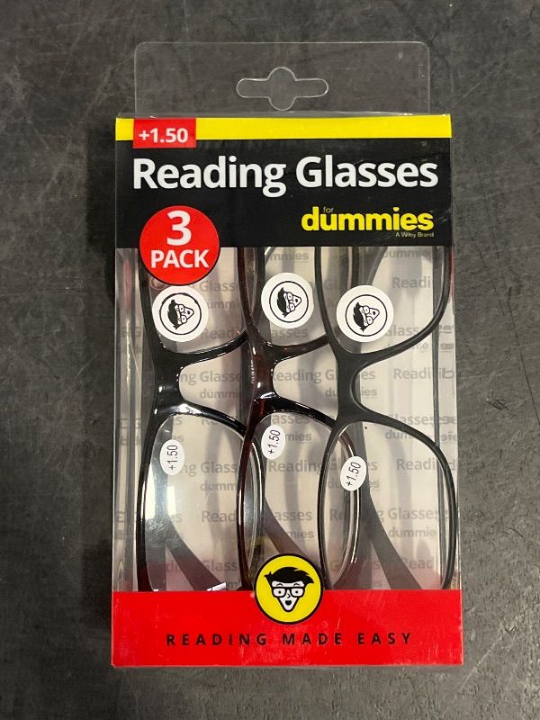 Photo 1 of 3 Pack Reading Glasses for Dummies +1.50
