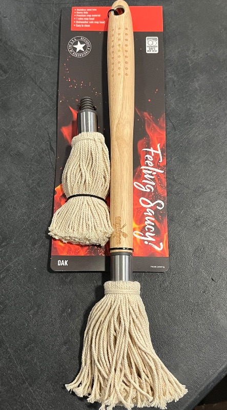 Photo 1 of 18" Basting Mop with 1 Replacement Head - Great for Sauce Slathered Brisket & Ribs - Mr Grill
