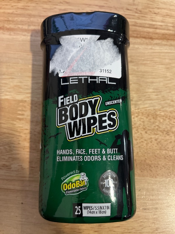 Photo 1 of Clean Control/lethal Prod Field Body Wipes Lethal 9423w6725w Field Body Wipes 25
