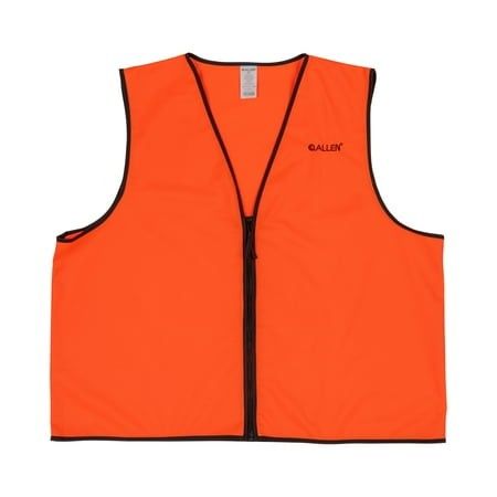 View 1 of (XL) Allen Company Deluxe Blaze Orange Hunting Vest XL Zipper Closure Unisex Model 2055A
