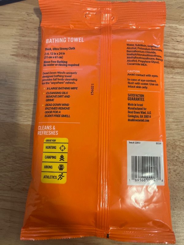 Photo 1 of Dead Down Wind Base Camp Biodegradable Full Body Bathing Wipes Unscented 2PK
