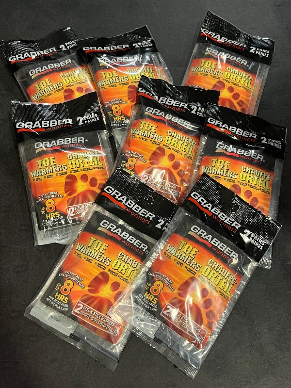 Photo 1 of 8 Pack Grabber Warmers Big Pack Adhesive Toe Warmers