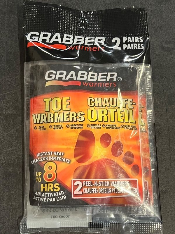 View 2 of 8 Pack Grabber Warmers Big Pack Adhesive Toe Warmers