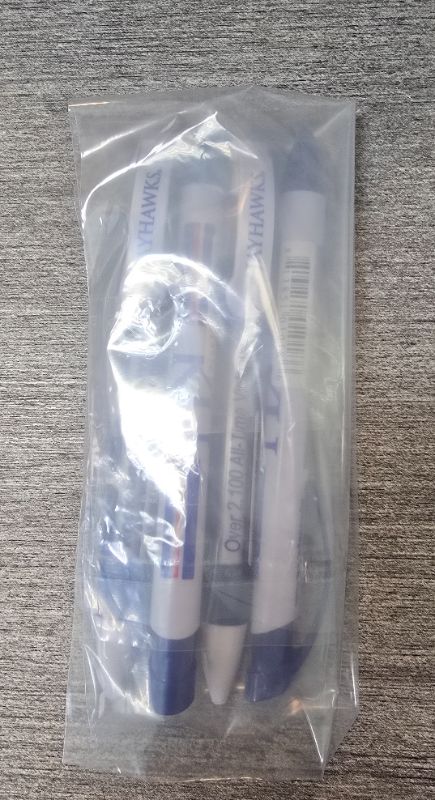 Photo 1 of Kansas JayHawks 4 Pack Greeting Pens NCAA Rotating Message Pens