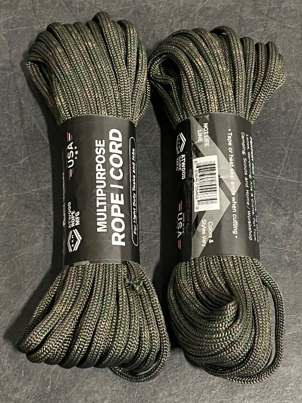 Photo 1 of Atwood Rope Multipurpose Core Nylon Parachute Cord Outside Survival Gear Made in USA | Lanyards, Bracelets, Handle Wraps, Keychain
