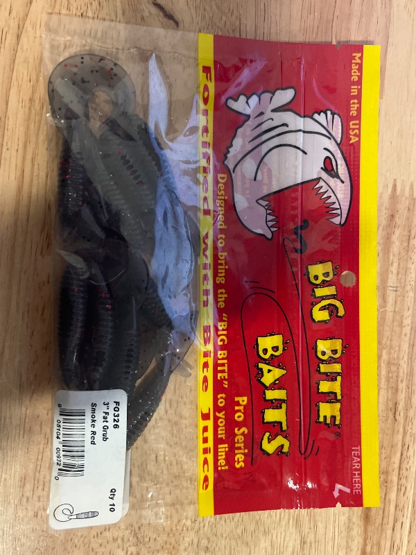Photo 1 of Big Bite Baits 3" Fat Grubs Twist Tail NOS