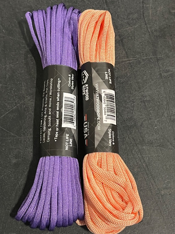 Photo 1 of Atwood Rope Multipurpose Core Nylon Parachute Cord Outside Survival Gear Made in USA | Lanyards, Bracelets, Handle Wraps, Keychain
