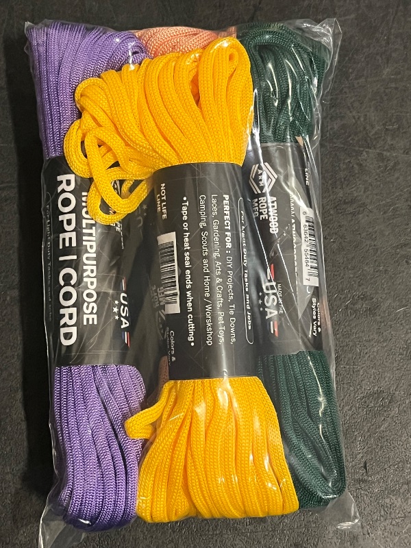 Photo 1 of Atwood Rope Multipurpose Core Nylon Parachute Cord Outside Survival Gear Made in USA | Lanyards, Bracelets, Handle Wraps, Keychain
