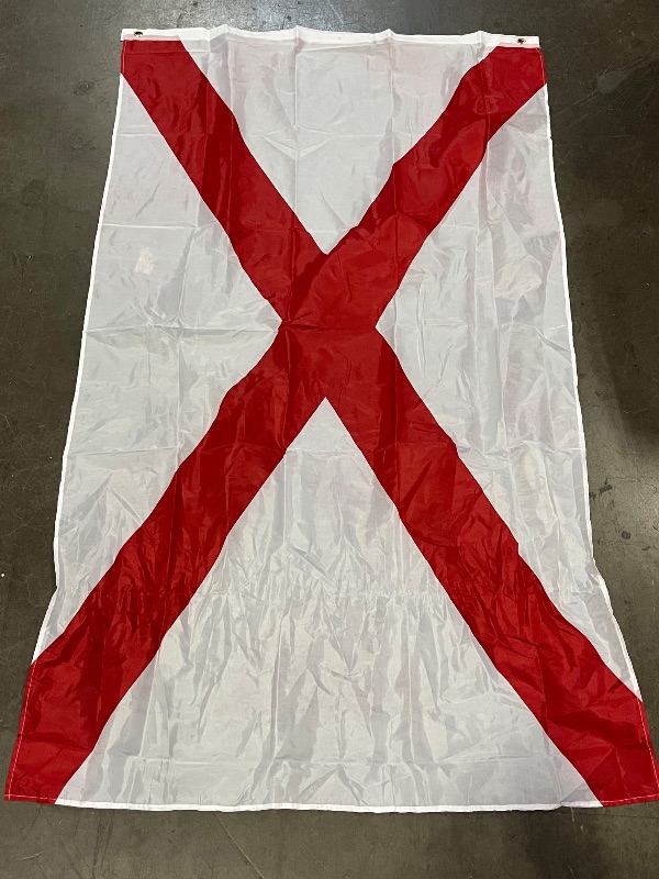 Photo 1 of  Alabama State Boat Flag 16x24 Inches for Bike Motorcycle Truck Small AL Nautical Flag 220D Heavy Duty Printed Nylon with 2 Brass Grommets