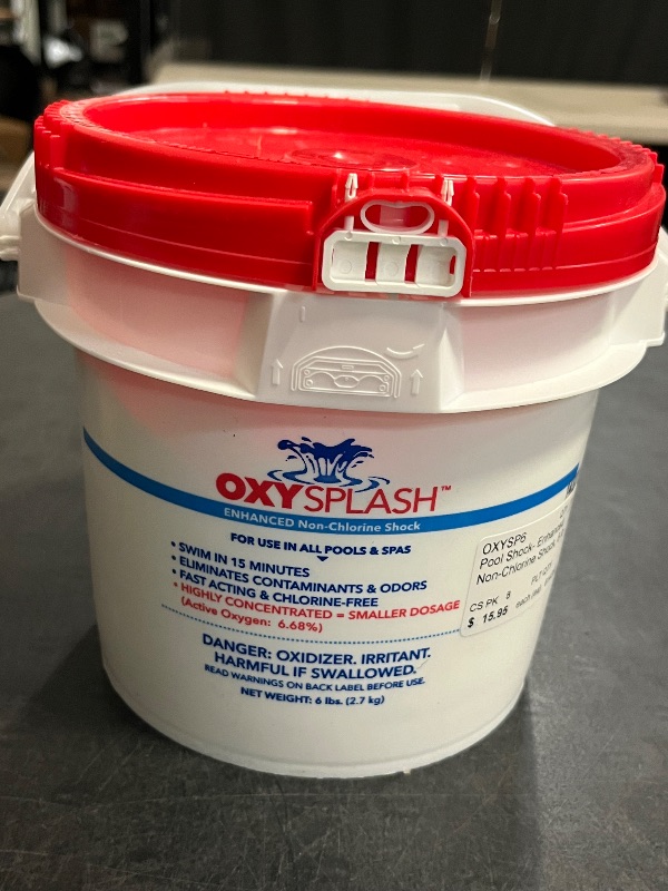 Photo 1 of API OXSP6 Oxy Splash Non Chlorine Swimming Pool Shock Treatment 6 Pounds
