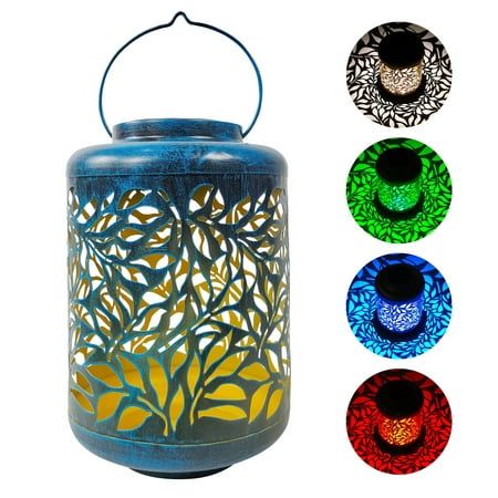 Photo 1 of Bliss Outdoors Solar LED Lantern W Olive Leaf Design Hand Painted Finish
