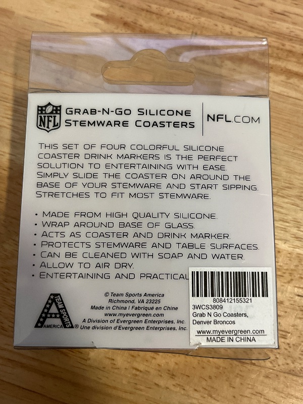 Photo 1 of Denver Broncos Party Grab and Go  Silicone Coasters 