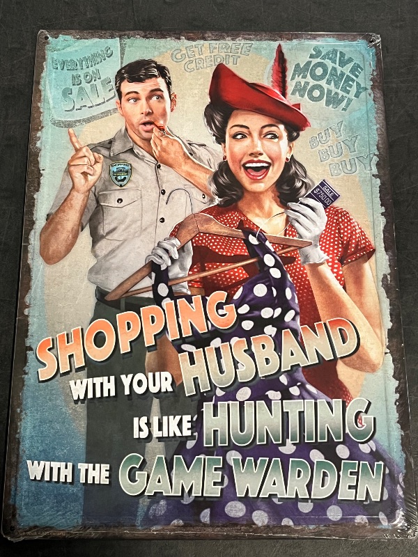 Photo 1 of Hunting with the Game Warden Tin Sign
