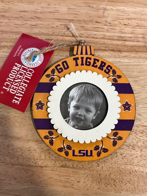 Photo 1 of 3 Pack LSU Tiger Holiday Ornaments with Picture Frames
