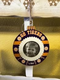 Photo 1 of 3 Pack LSU Tiger Holiday Ornaments with Picture Frames
