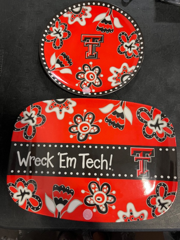 Photo 1 of 3 Piece Texas Tech Red Raiders Chips and Dip Party Set 