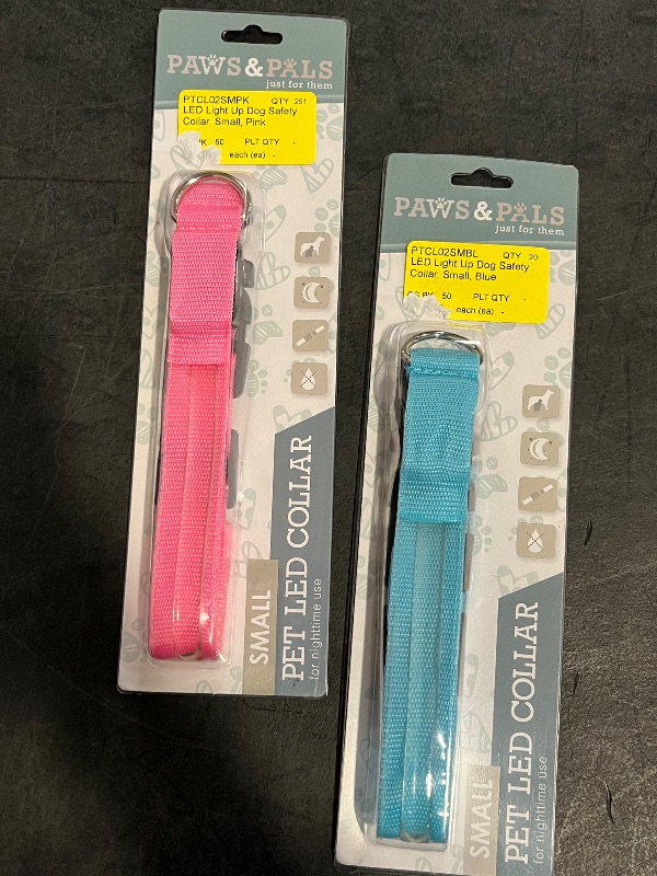 Photo 1 of (S) 2 LED Light Up Saftey Collar 