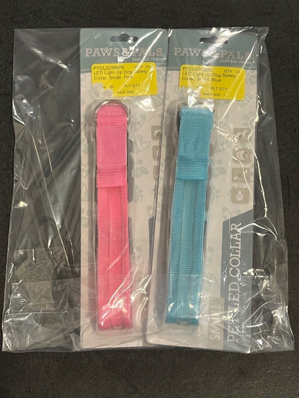 Photo 1 of (S) 2 LED Light Up Saftey Collar 