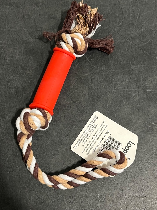 Photo 1 of Dog Rope Toy Designed for Interactive Play Between Pet and Owner , Made for Tug of War, Fetch, and Helps to Clean Teeth and Floss Gums During Chewing - Loopy-Loop
