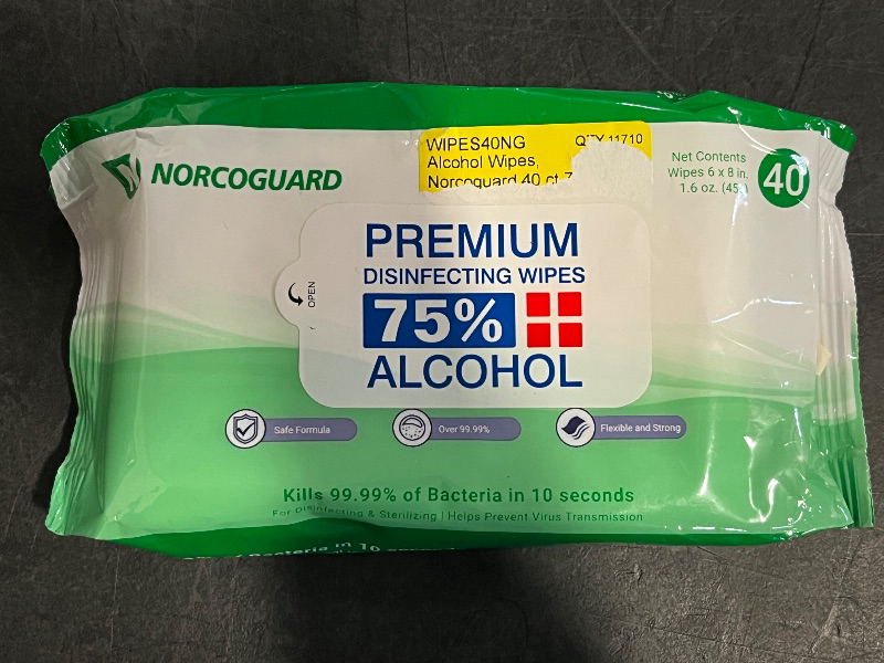 Photo 1 of 3 Packs of 75% Alcohol Premium Disinfecting Wipes , 40 Count Per Container