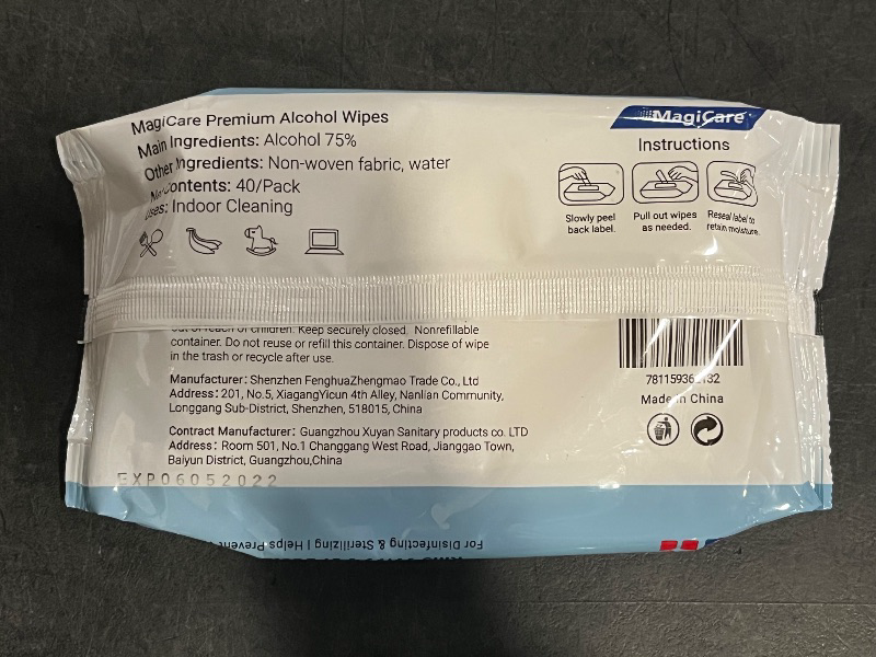Photo 1 of 3 Packs of 75% Alcohol Premium Disinfecting Wipes , 40 Count Per Container