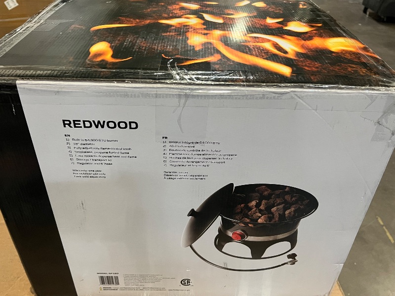 Photo 1 of Camp Chef 18? Redwood Propane Gas Fire Pit With Lid