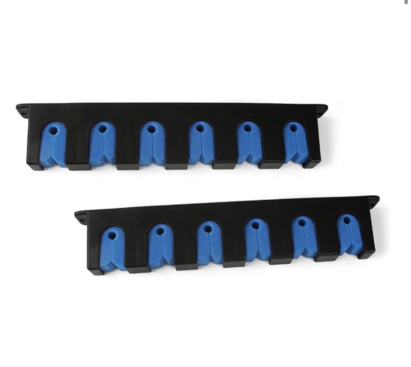 Photo 1 of 3 Pair Horizontal Fishing Rod Rack, Wall Mounted Fishing Pole Holder for Garage, Boat, and Storage of Up to 6 Rods, Fishing Rod Holders (Blue)