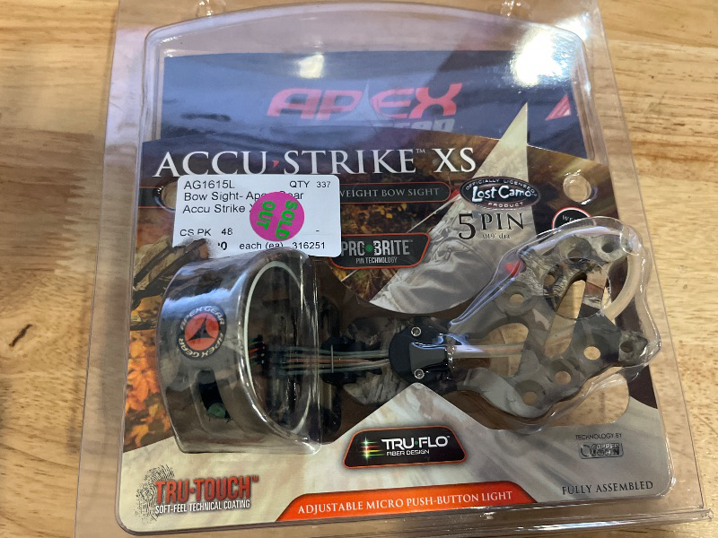 Photo 1 of Apex Gear Accu Strike XS Sight, Lost .019 5 Pin, AG1615L
