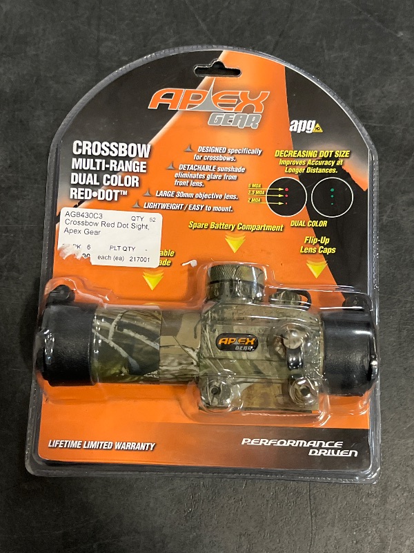 View 2 of Apex Gear 1x30mm Crossbow Scope with 3-Dot Red Dot Reticle, Camo